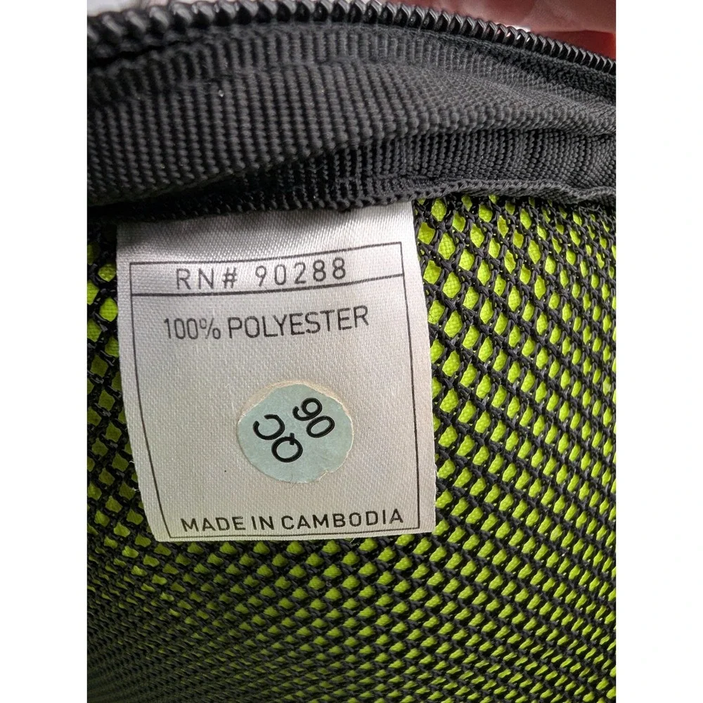 Adidas Navy Blue Black Backpack with Shoe Compartment Neon Yellow Interior